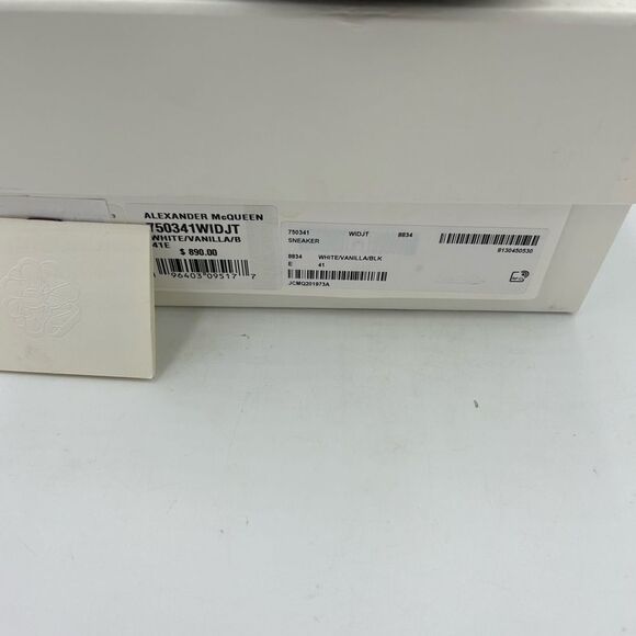 Men’s Alexander McQueen chunky white gold leather sneakers size 41 made in Italy - Picture 6 of 9